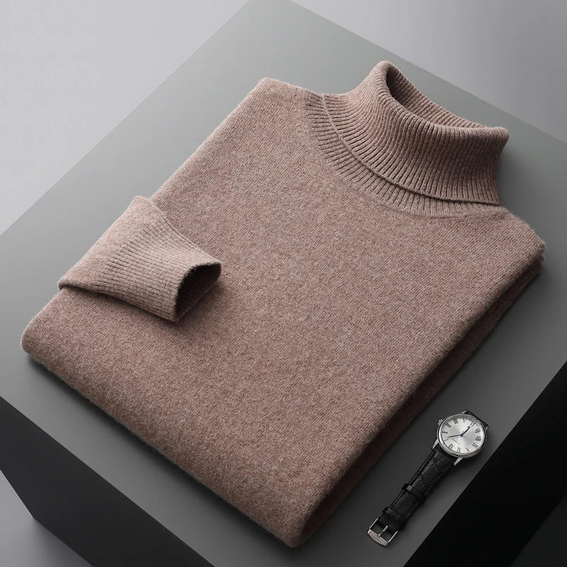 Men's Cashmere Turtleneck Sweater | Warm Knitwear Jumper