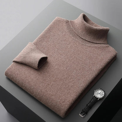 Men's Cashmere Turtleneck Sweater | Warm Knitwear Jumper