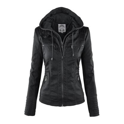 W&W - Damen Lederjacke mit Kapuze - Image 20