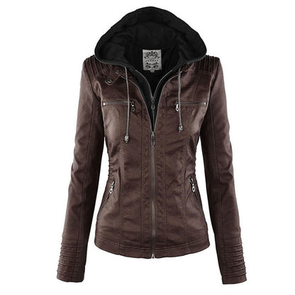 W&W - Damen Lederjacke mit Kapuze - Image 21