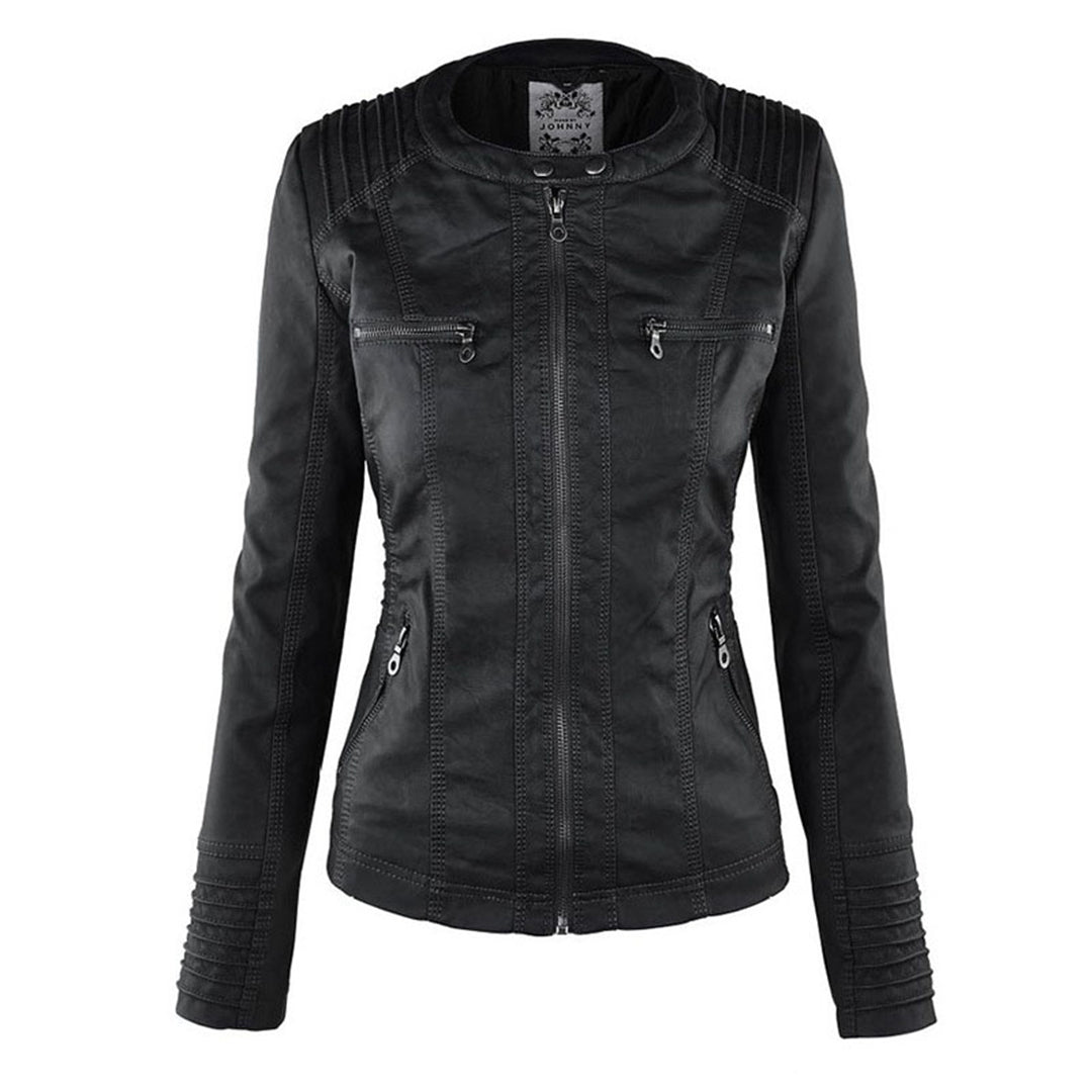 W&W - Damen Lederjacke mit Kapuze - Image 5