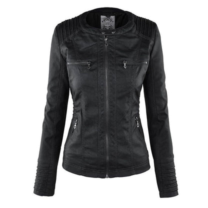 W&W - Damen Lederjacke mit Kapuze - Image 5
