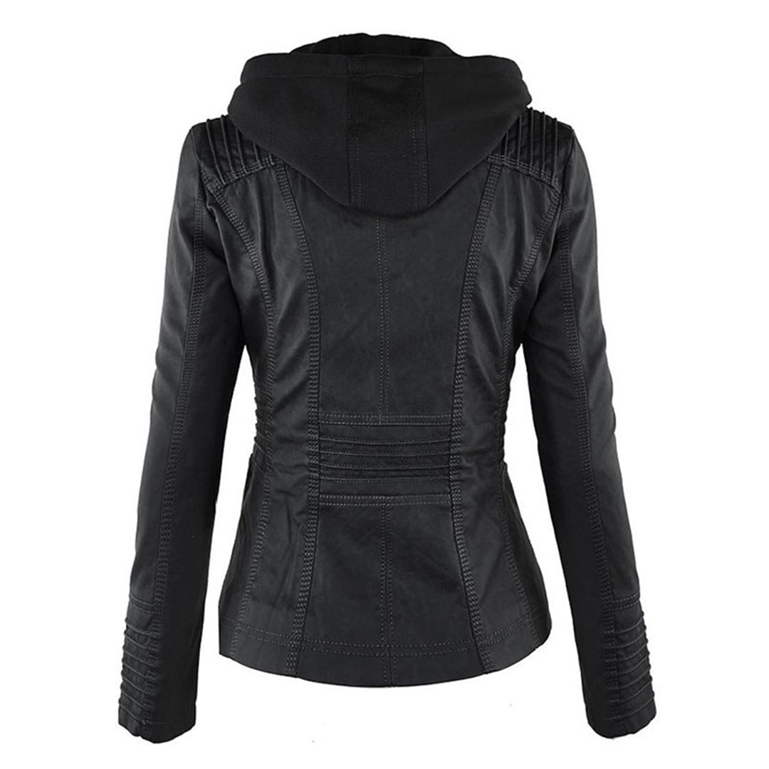 W&W - Damen Lederjacke mit Kapuze - Image 6
