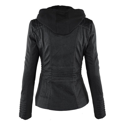 W&W - Damen Lederjacke mit Kapuze - Image 6
