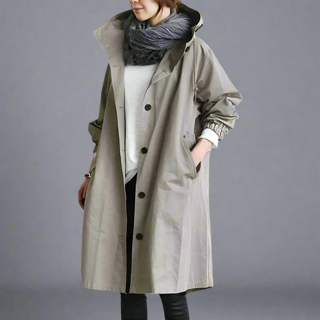 Women’s Oversized Trench Coat | Long Lightweight Casual